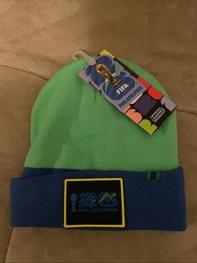NWT PB1 patch beanie PHI green hat FIFA, 26 Philadelphia